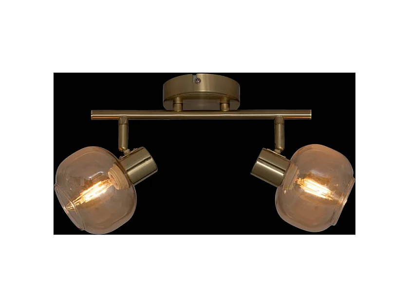 Applique Murale 2 Spots Orientables "Pilia" 28cm Doré