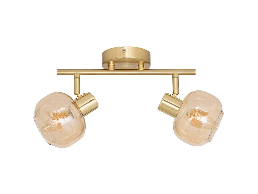 Applique 2 lampes Pilia métal doré et verre Atmosphera