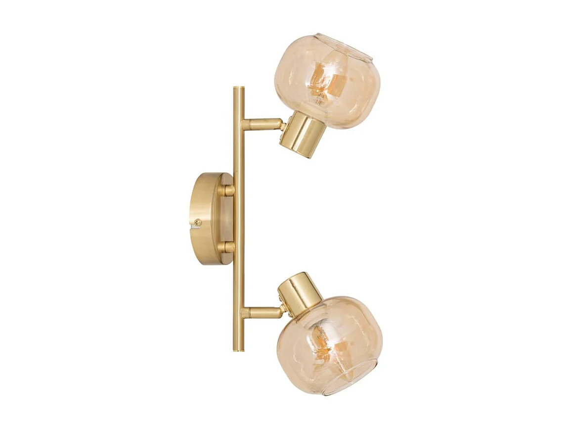 Applique Murale 2 Spots Orientables "Pilia" 28cm Doré