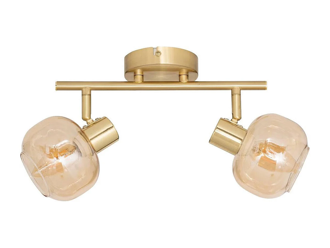 Applique Murale 2 Spots Orientables "Pilia" 28cm Doré