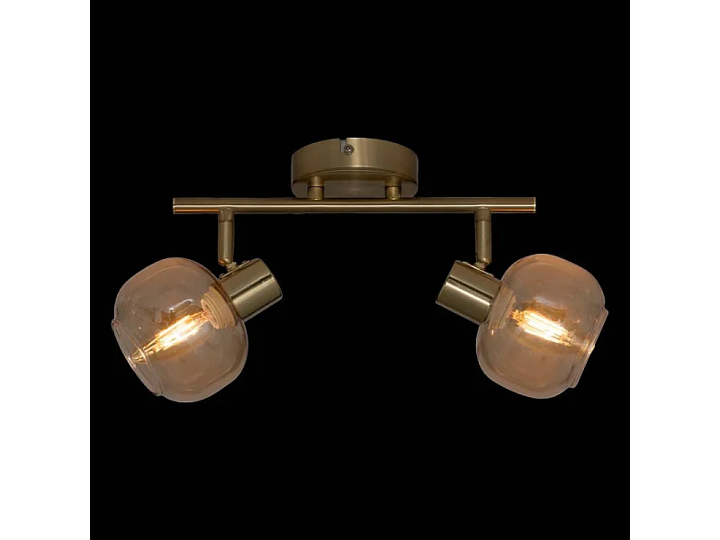 Applique Murale 2 Spots Orientables "Pilia" 28cm Doré