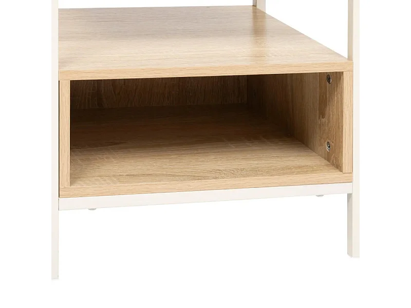 Table de Chevet Avec Niche "Curvy" 50cm Naturel