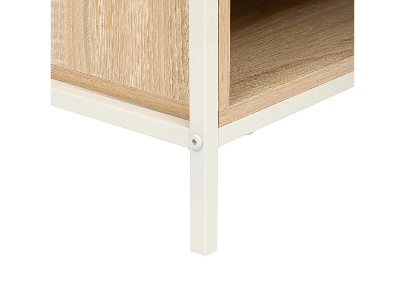 Table de Chevet Avec Niche "Curvy" 50cm Naturel