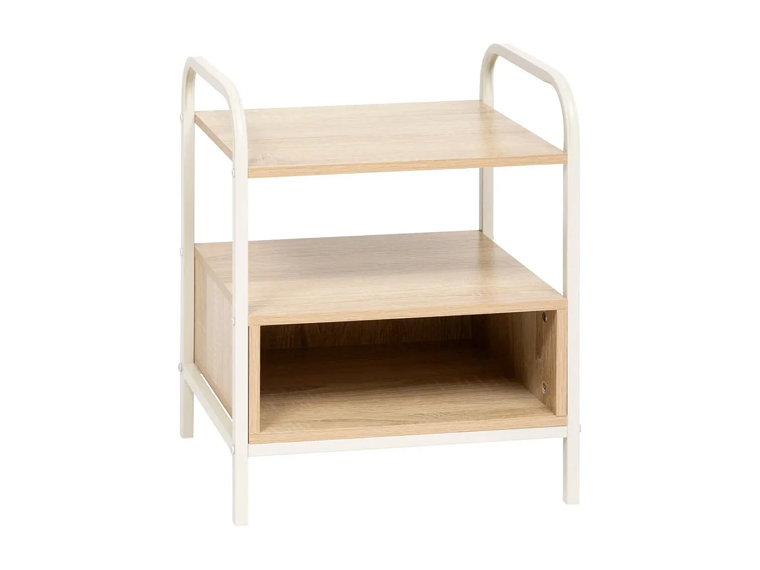 Table de Chevet Avec Niche "Curvy" 50cm Naturel