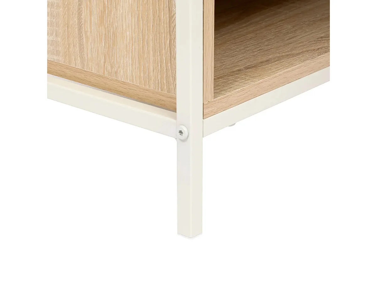 Table de Chevet Avec Niche "Curvy" 50cm Naturel