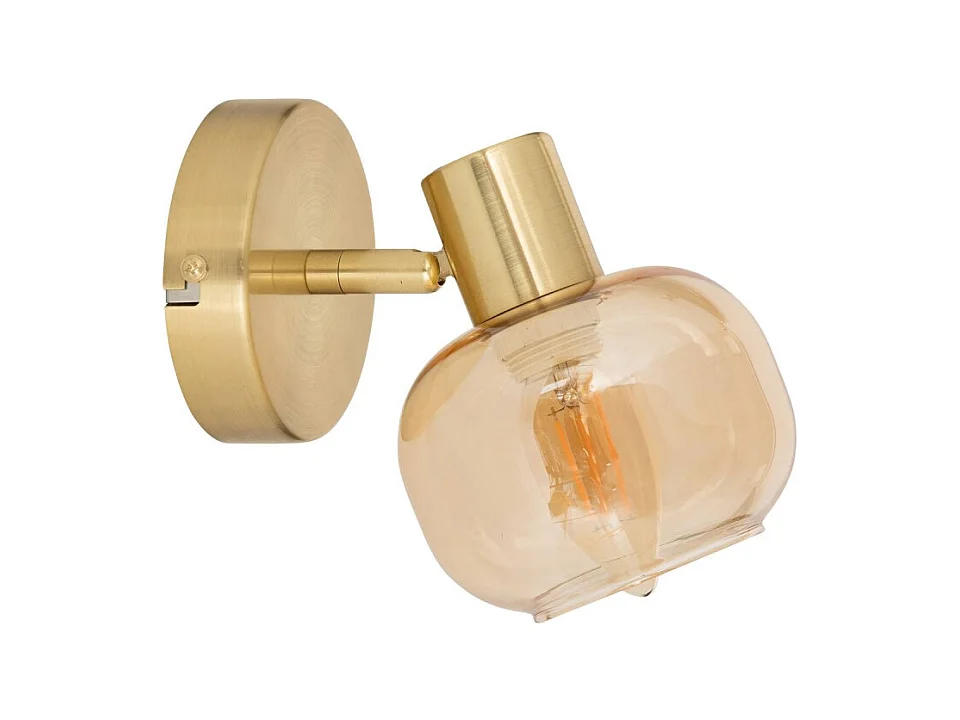 Applique Murale Orientable en Verre "Pilia" 16cm Doré