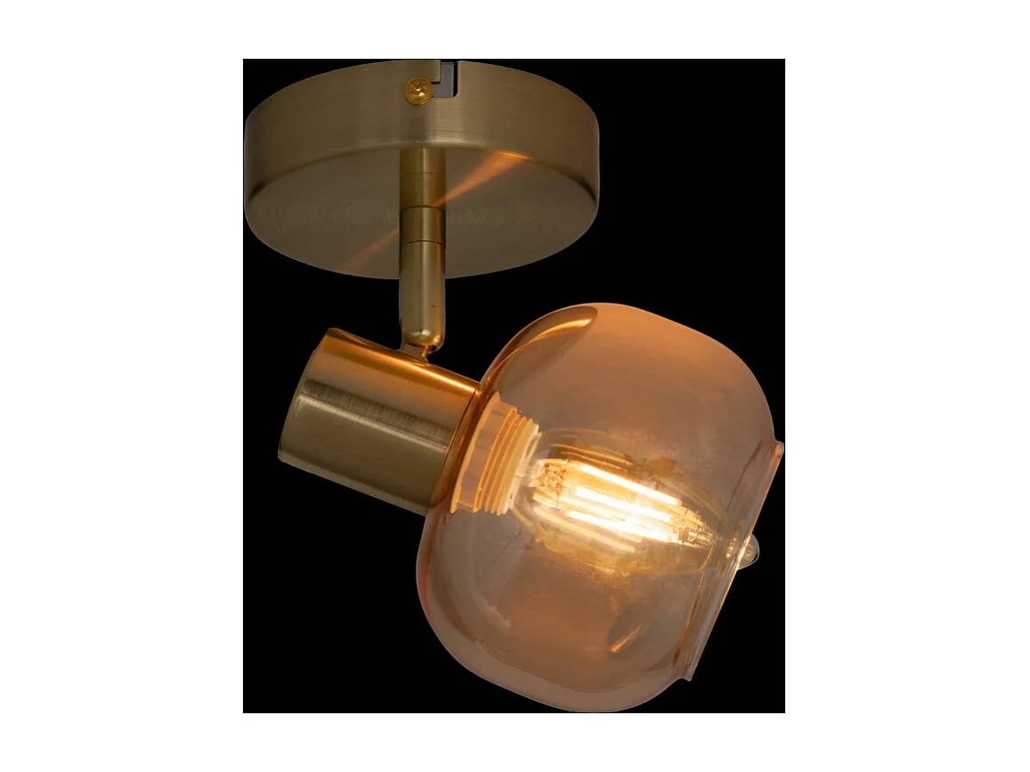 Applique Murale Orientable en Verre "Pilia" 16cm Doré