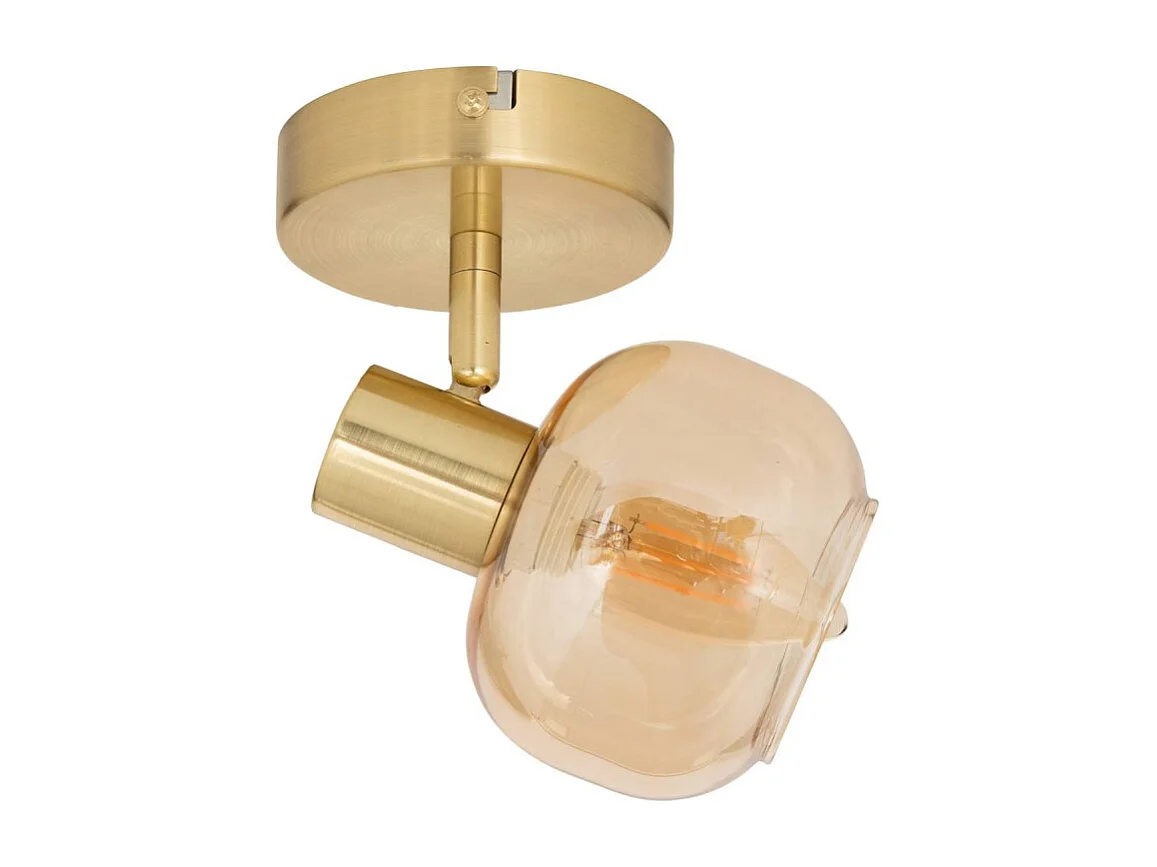 Applique Murale Orientable en Verre "Pilia" 16cm Doré