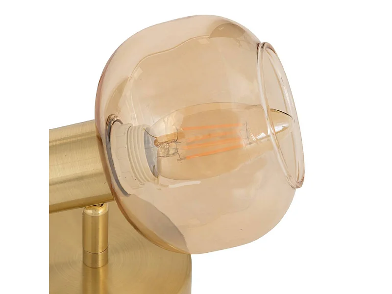 Applique Murale Orientable en Verre "Pilia" 16cm Doré