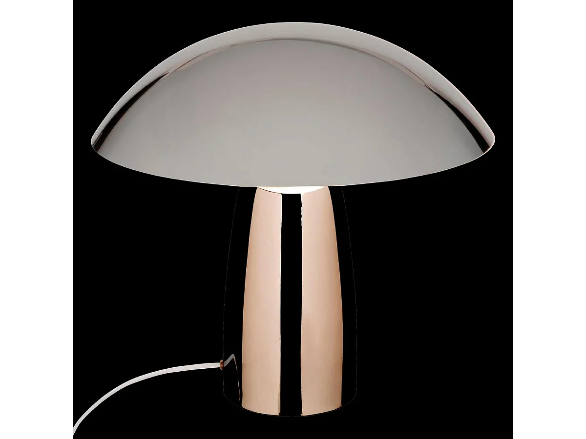 Lampe à Poser Champignon "Omia" 36cm Argent