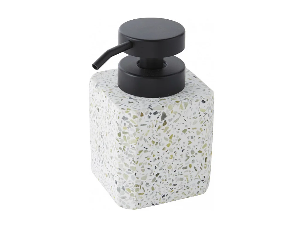Set salle de bain terrazzo 2 pièces distributeur vert