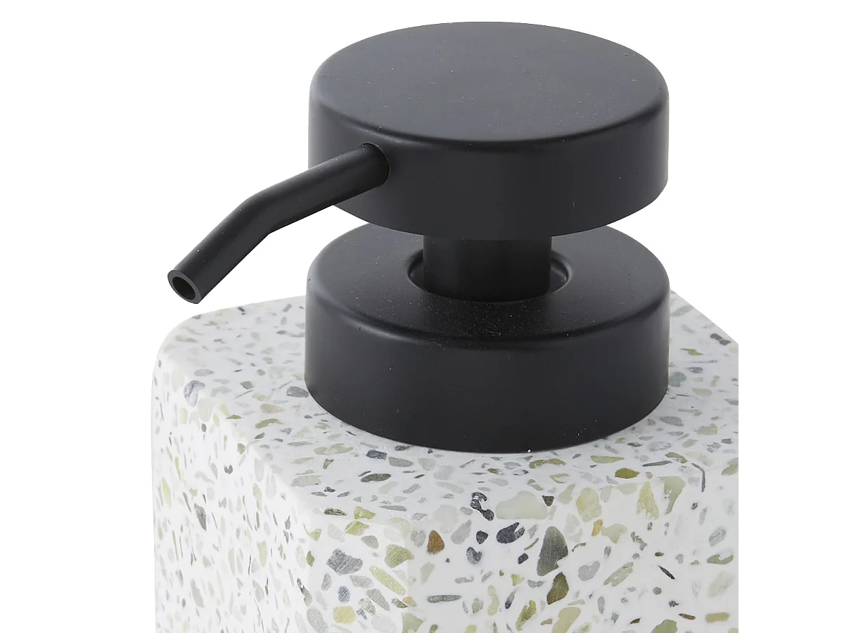 Set salle de bain terrazzo 2 pièces distributeur vert