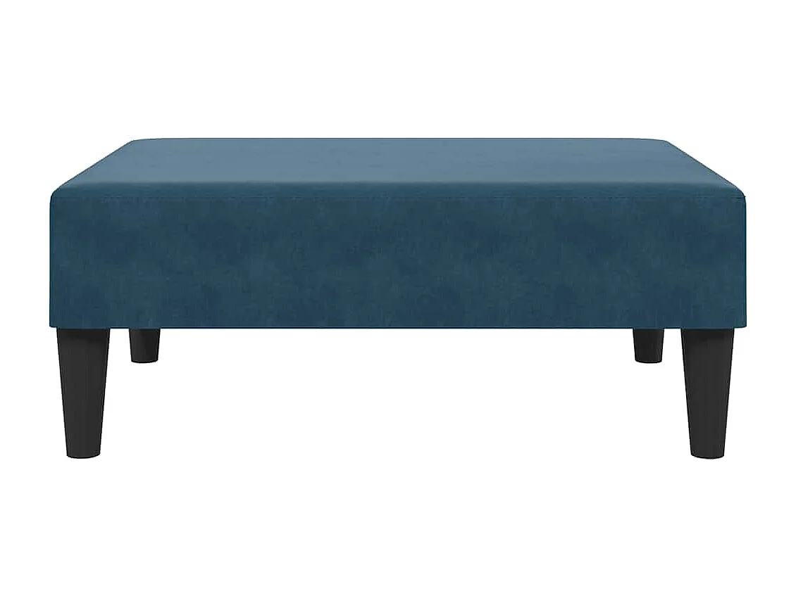 Canapé-lit à 2 places avec repose-pied bleu velours