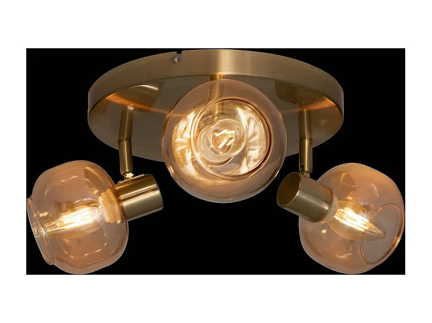 Plafonnier 3 Spots Orientables "Pilia" 25cm Doré