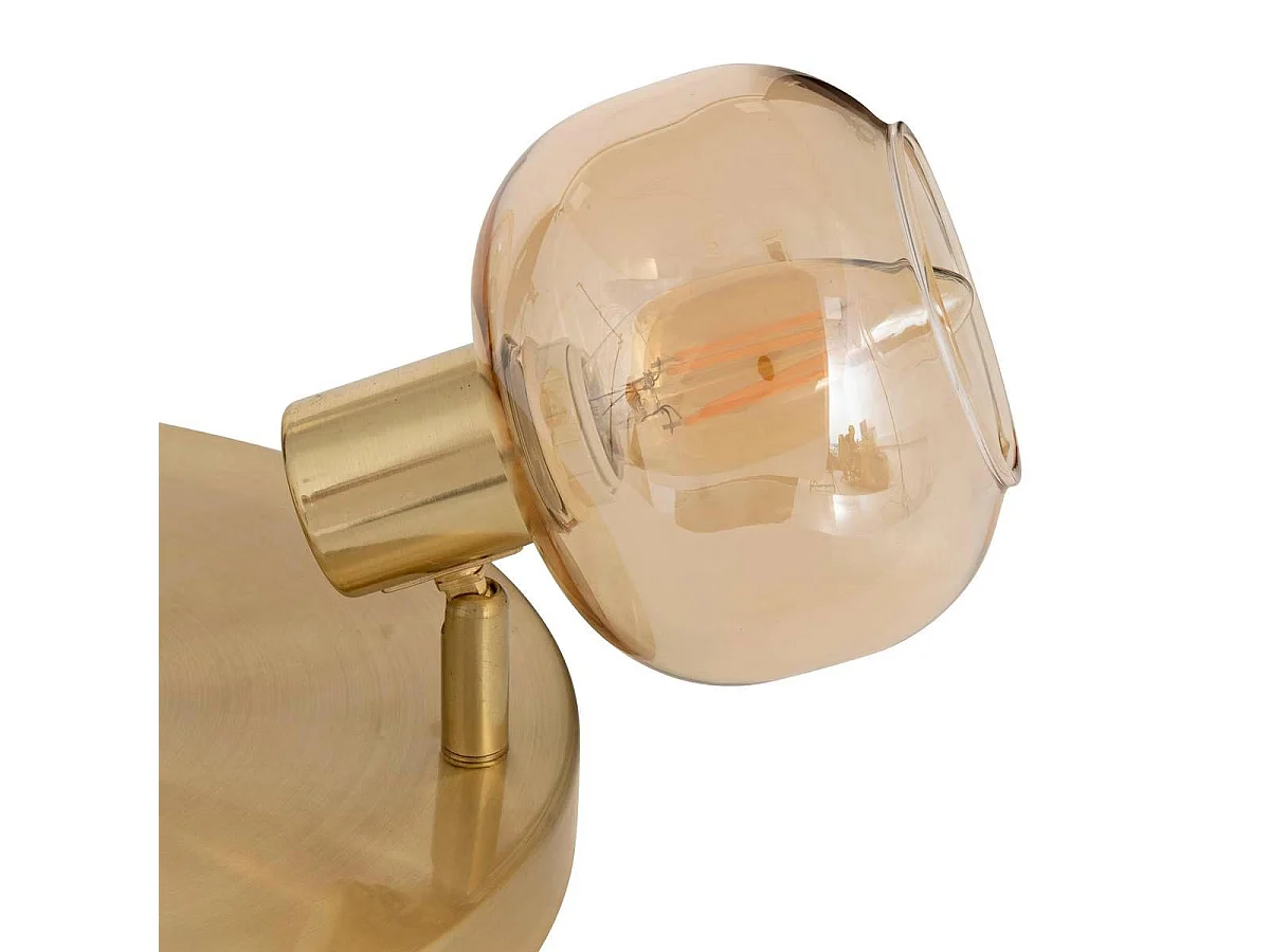 Plafonnier 3 Spots Orientables "Pilia" 25cm Doré