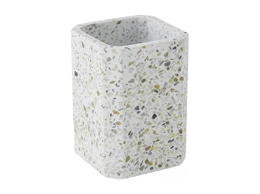 Set salle de bain terrazzo 2 pièces porte-savon vert