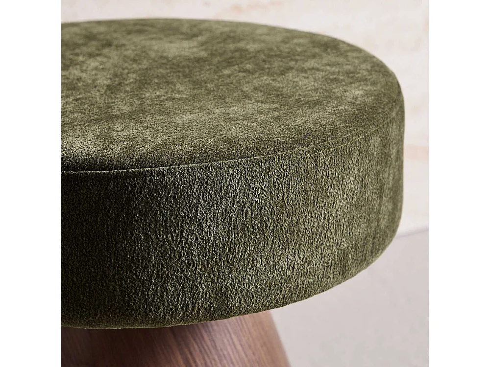 Pouf Design "Lanzo" 48cm Vert & Moka