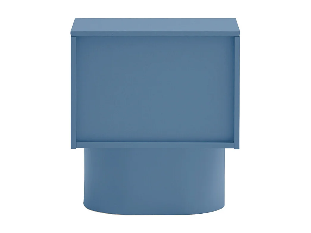 Totem - Table de chevet 2 tiroirs en bois - Bleu