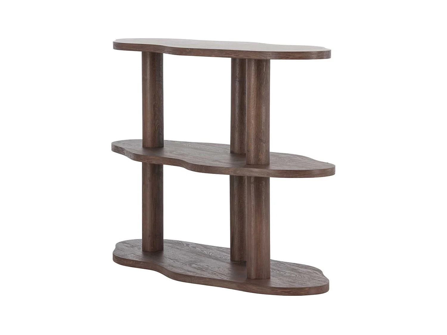 Étagère Ondulée 3 Niveaux "Moln" 120cm Marron