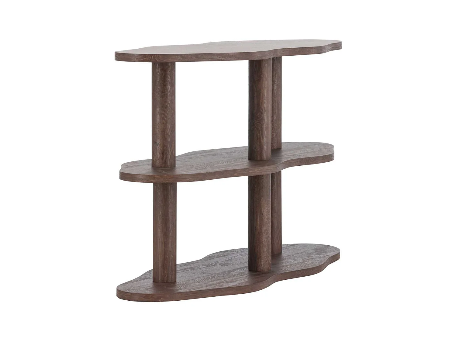 Étagère Ondulée 3 Niveaux "Moln" 120cm Marron