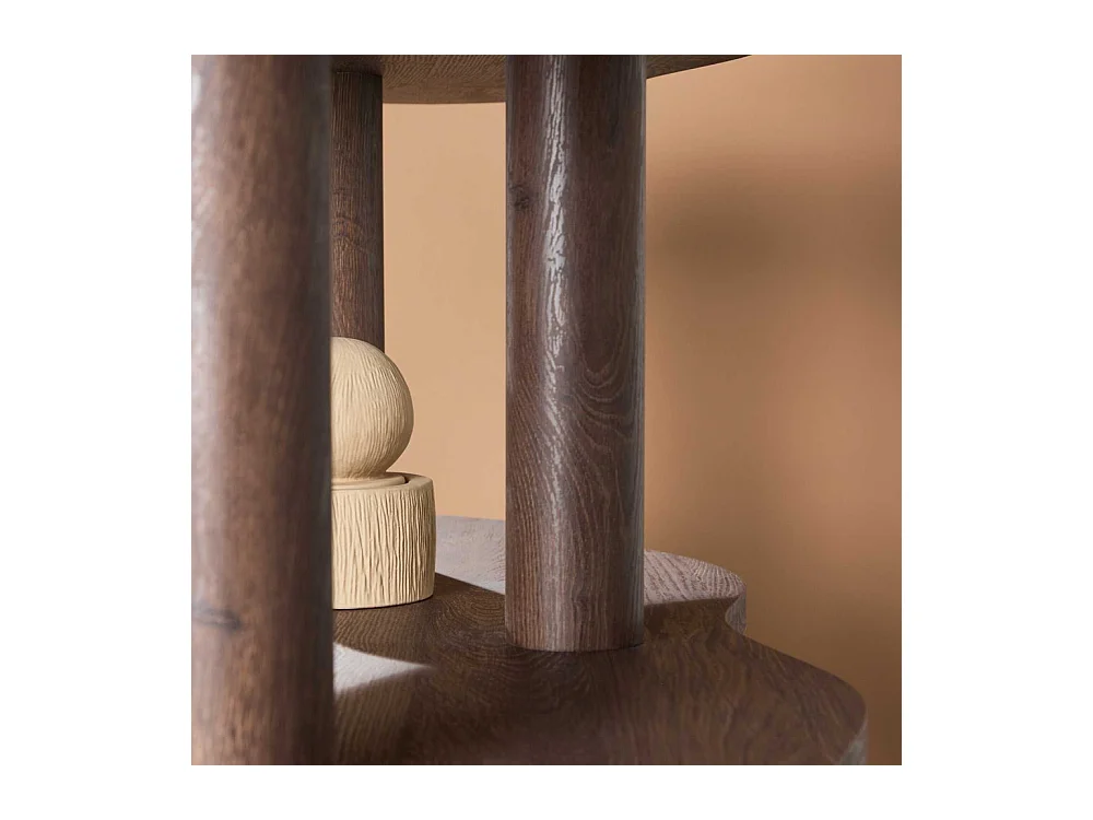 Étagère Ondulée 3 Niveaux "Moln" 120cm Marron