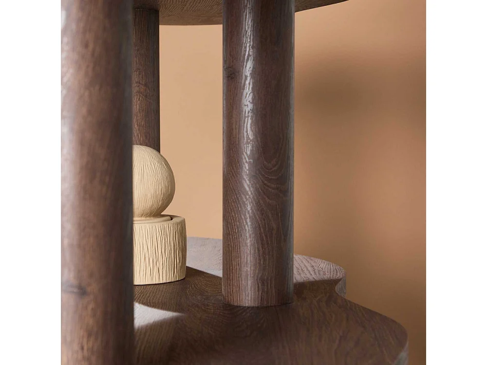 Étagère Ondulée 3 Niveaux "Moln" 120cm Marron