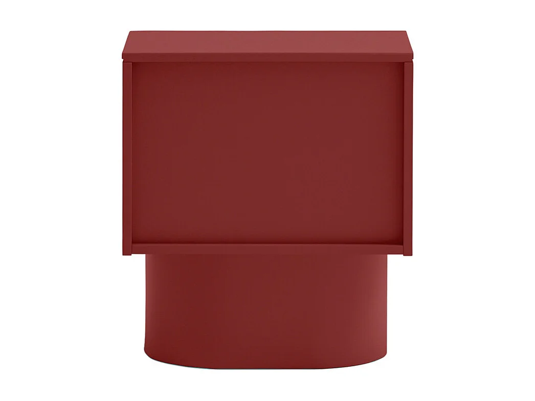 Totem - Table de chevet 2 tiroirs en bois - Rouge