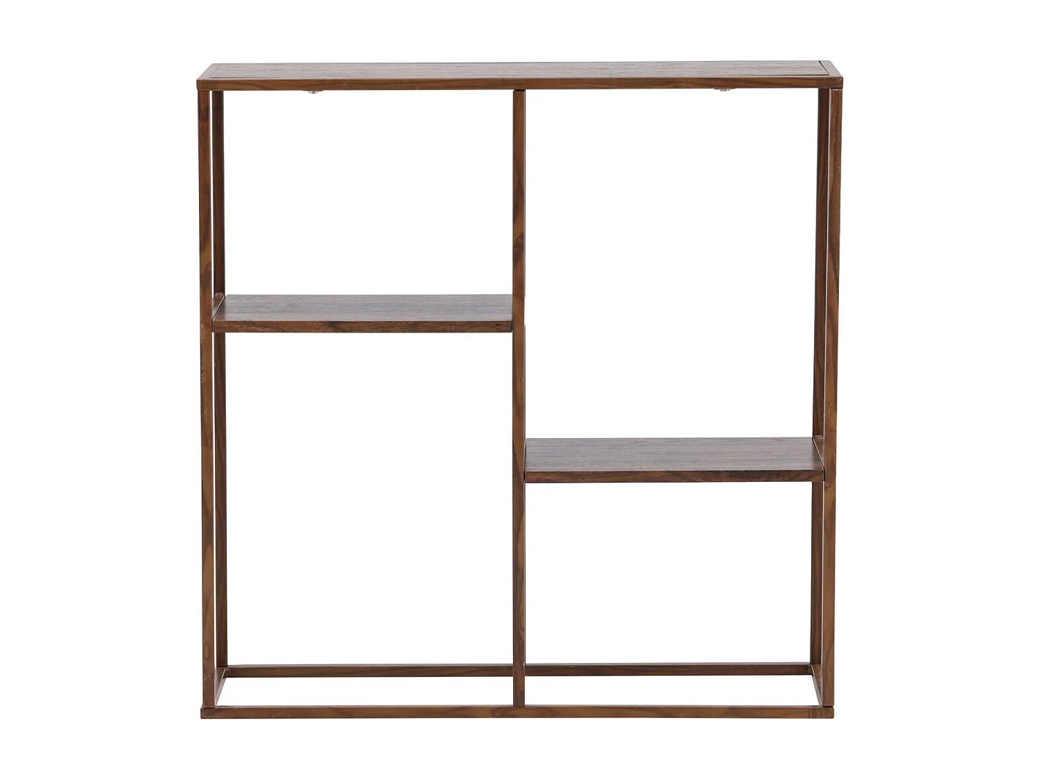 Étagère 3 Niveaux en Métal "Staal" 81cm Noyer