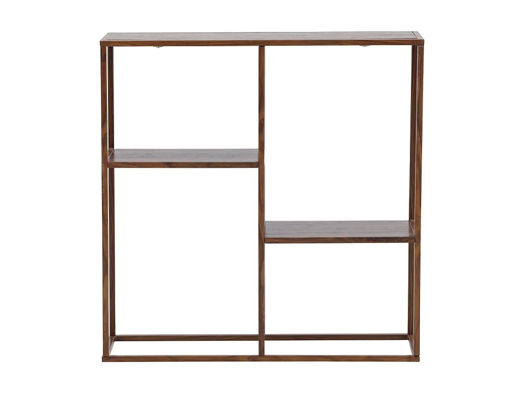 Étagère 3 Niveaux en Métal "Staal" 81cm Noyer