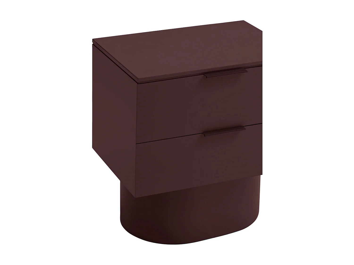 Totem - Table de chevet 2 tiroirs en bois - Bordeaux