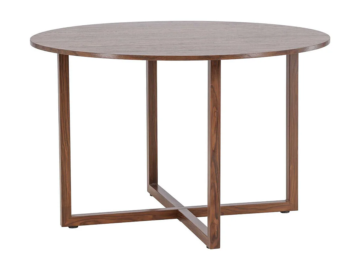 Table à Manger Ronde "Durango" 120cm Noyer