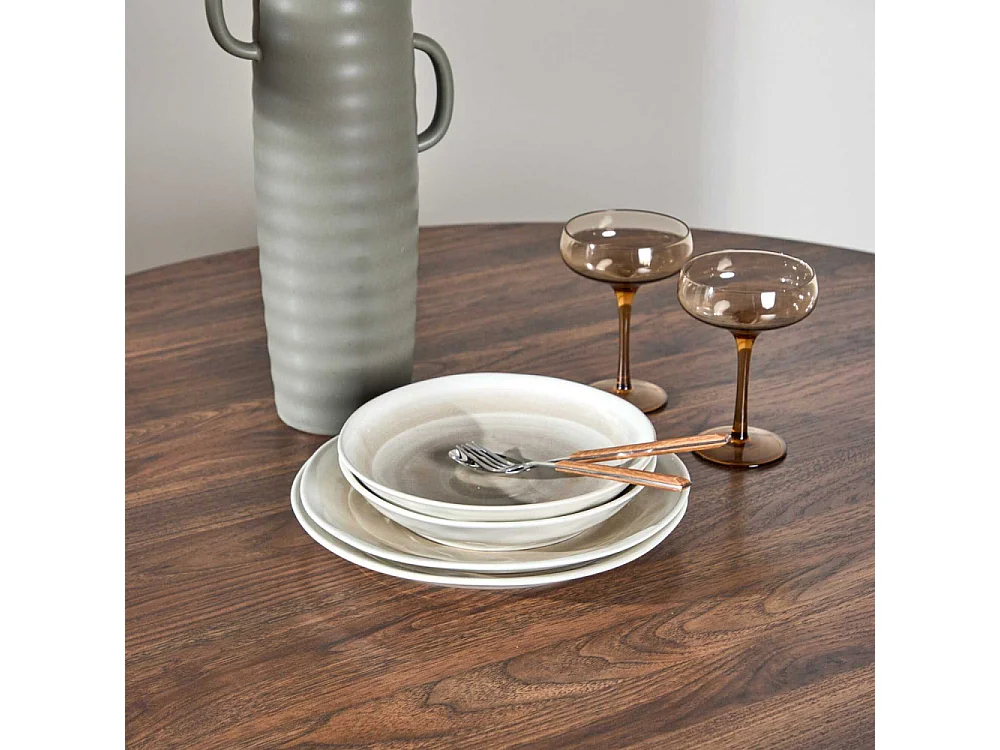 Table à Manger Ronde "Durango" 120cm Noyer