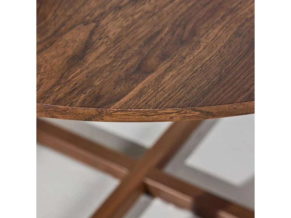 Table à Manger Ronde "Durango" 120cm Noyer