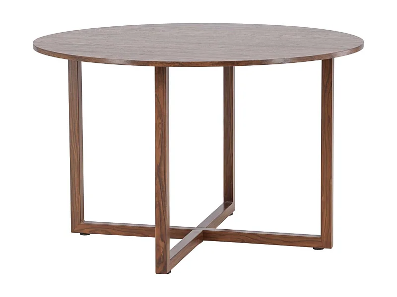 Table à Manger Ronde "Durango" 120cm Noyer