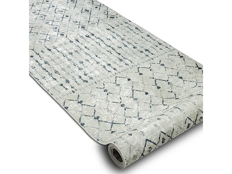 TAPIS DE COULOIR antidérapant LOTUS OASIS 43570 Boho beige lavable 80x860 cm