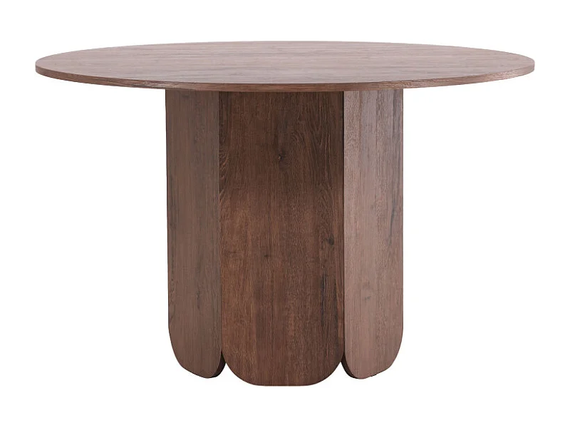 Table à Manger Ronde "Tekla" 120cm Marron