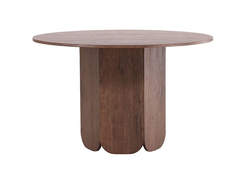 Table à Manger Ronde "Tekla" 120cm Marron