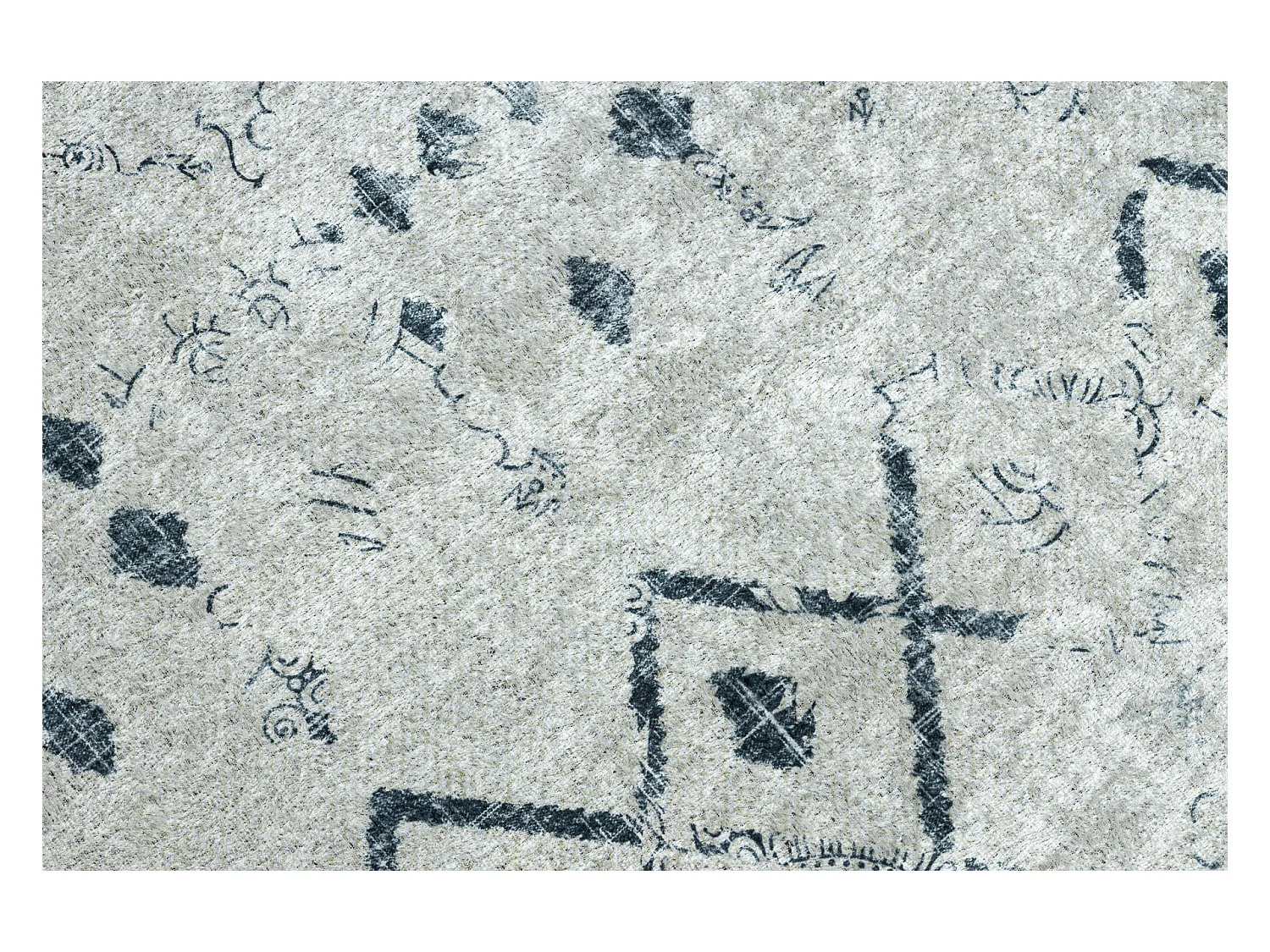 TAPIS DE COULOIR antidérapant LOTUS OASIS 43570 Boho beige lavable 60x750 cm