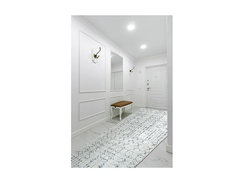 TAPIS DE COULOIR antidérapant LOTUS OASIS 43570 Boho beige lavable 60x390 cm