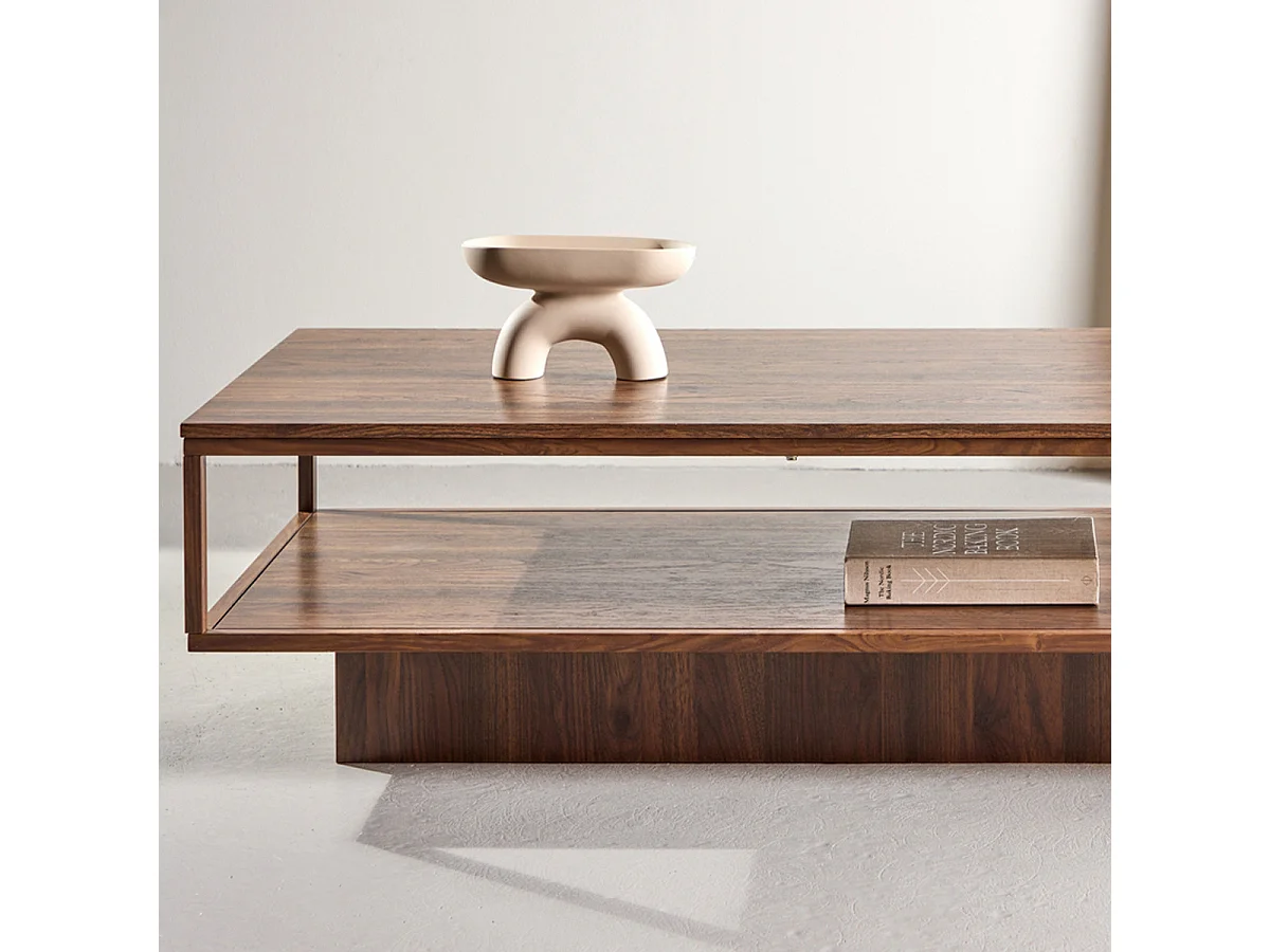 Table Basse Design "Maglehem" 130cm Marron