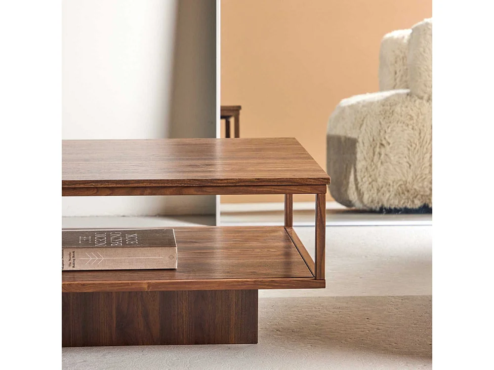 Table Basse Design "Maglehem" 130cm Marron