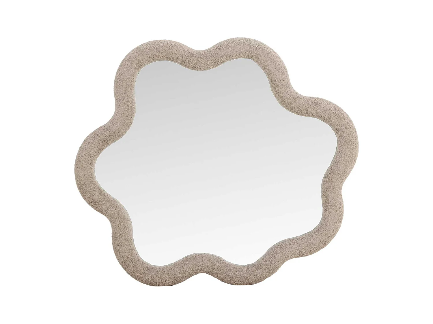 Miroir Mural Ondulé "Kungsbacka" 70cm Beige