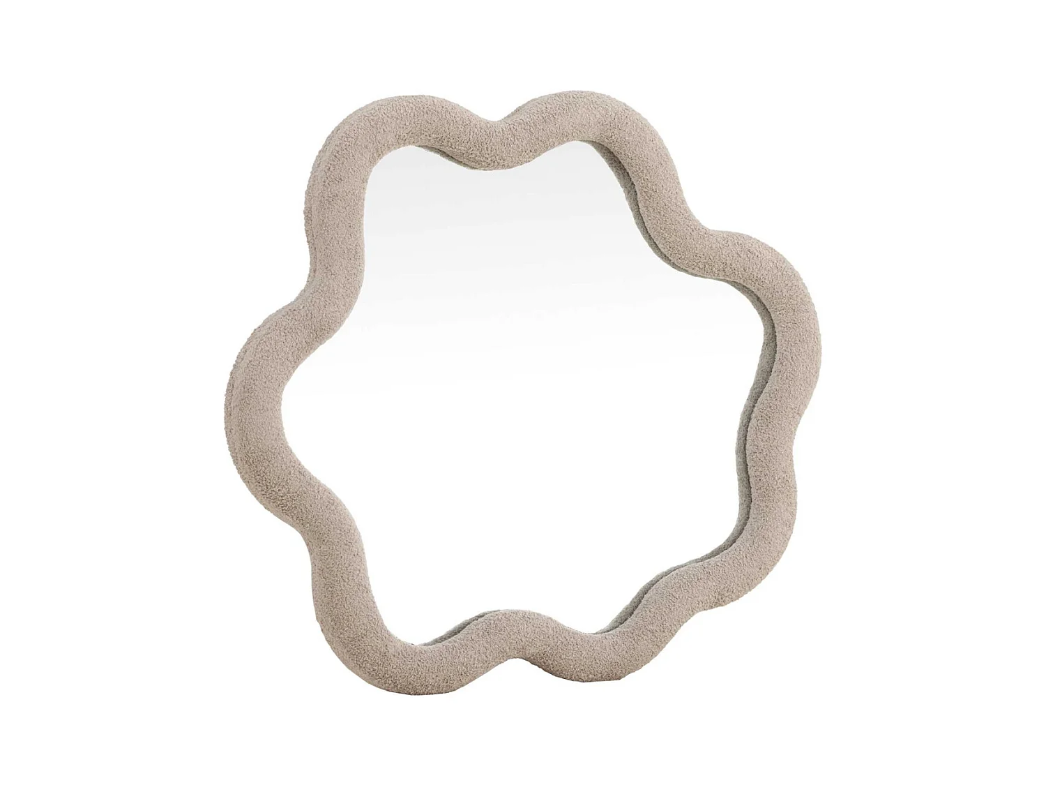 Miroir Mural Ondulé "Kungsbacka" 70cm Beige