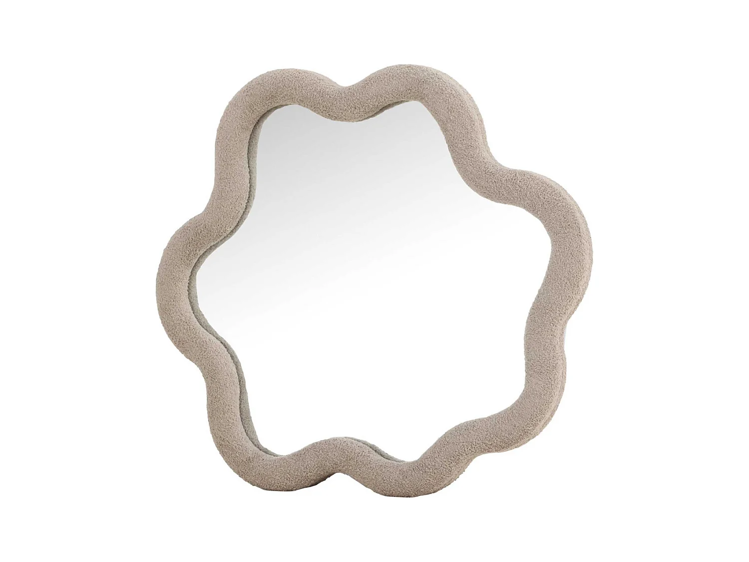 Miroir Mural Ondulé "Kungsbacka" 70cm Beige