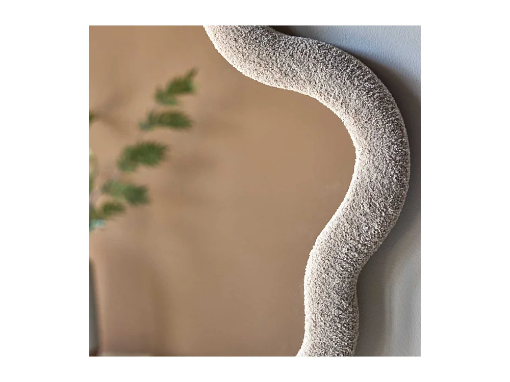 Miroir Mural Ondulé "Kungsbacka" 70cm Beige