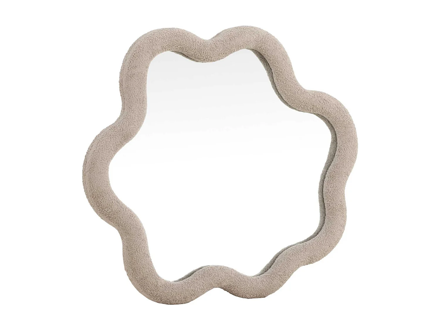 Miroir Mural Ondulé "Kungsbacka" 70cm Beige