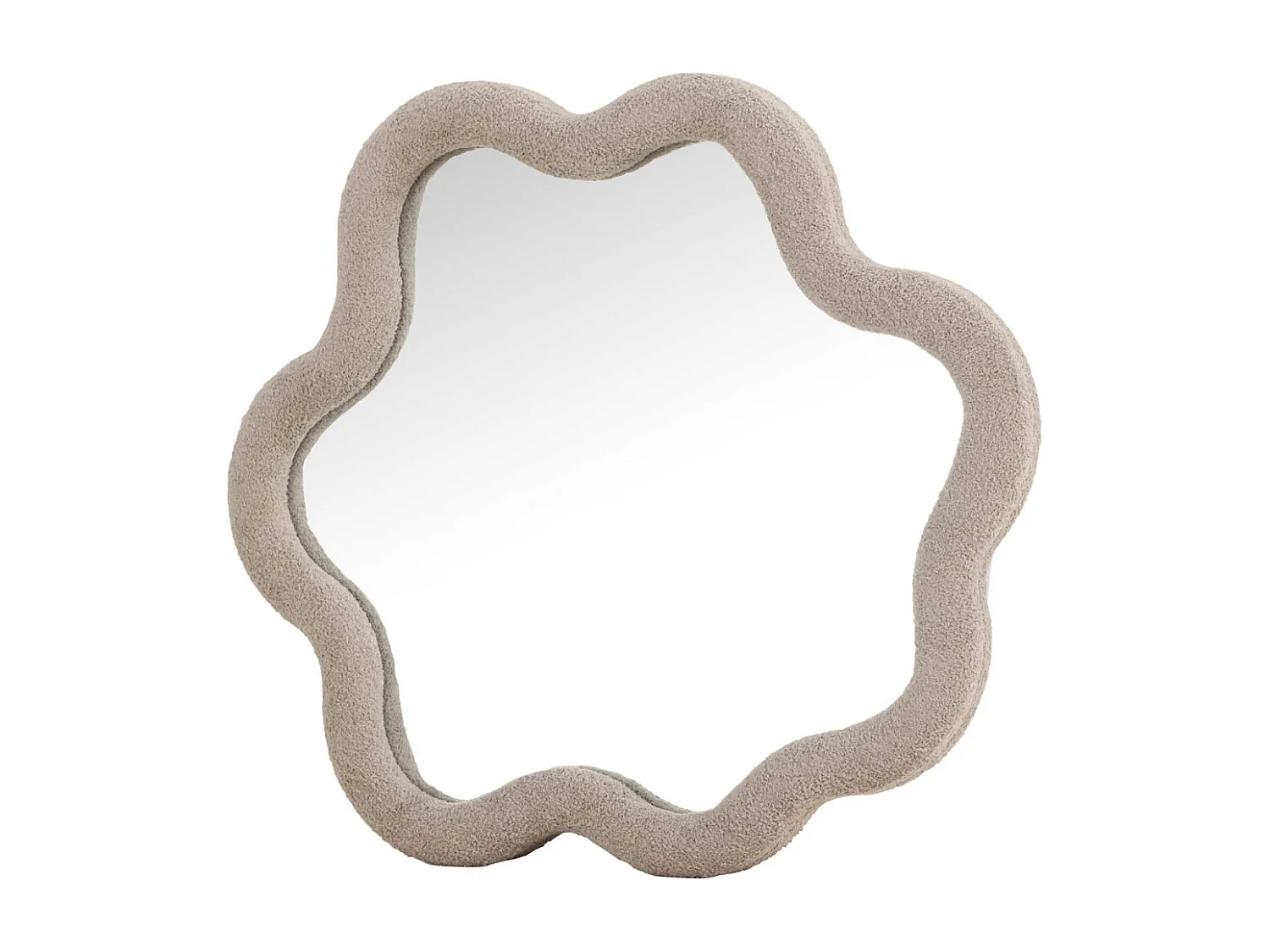 Miroir Mural Ondulé "Kungsbacka" 70cm Beige