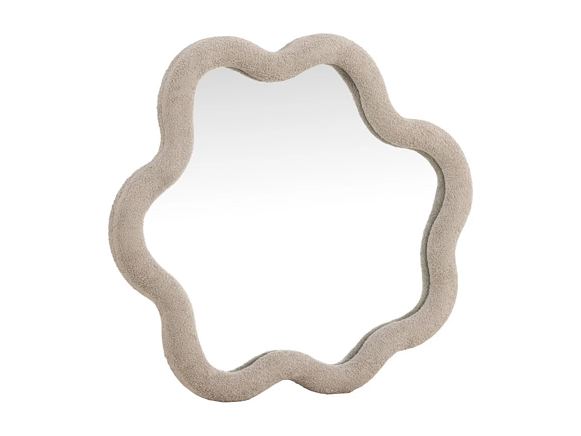 Miroir Mural Ondulé "Kungsbacka" 70cm Beige