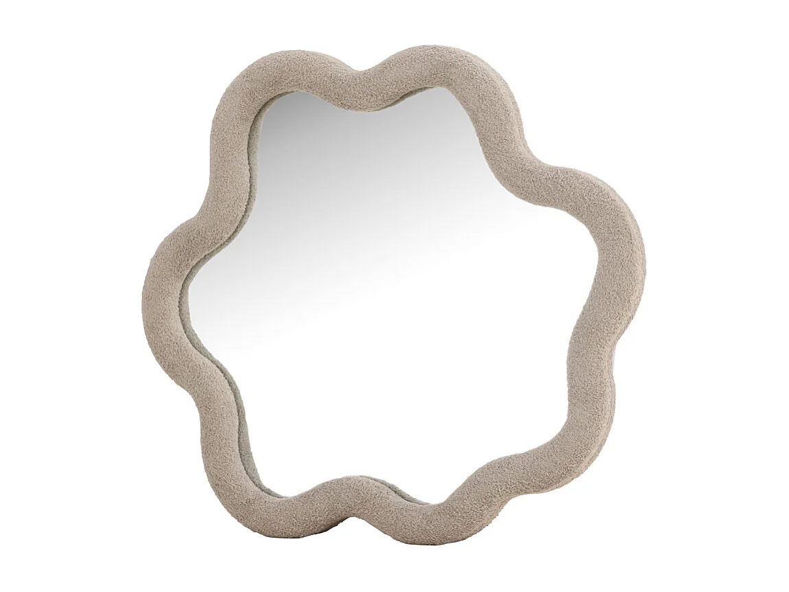 Miroir Mural Ondulé "Kungsbacka" 70cm Beige