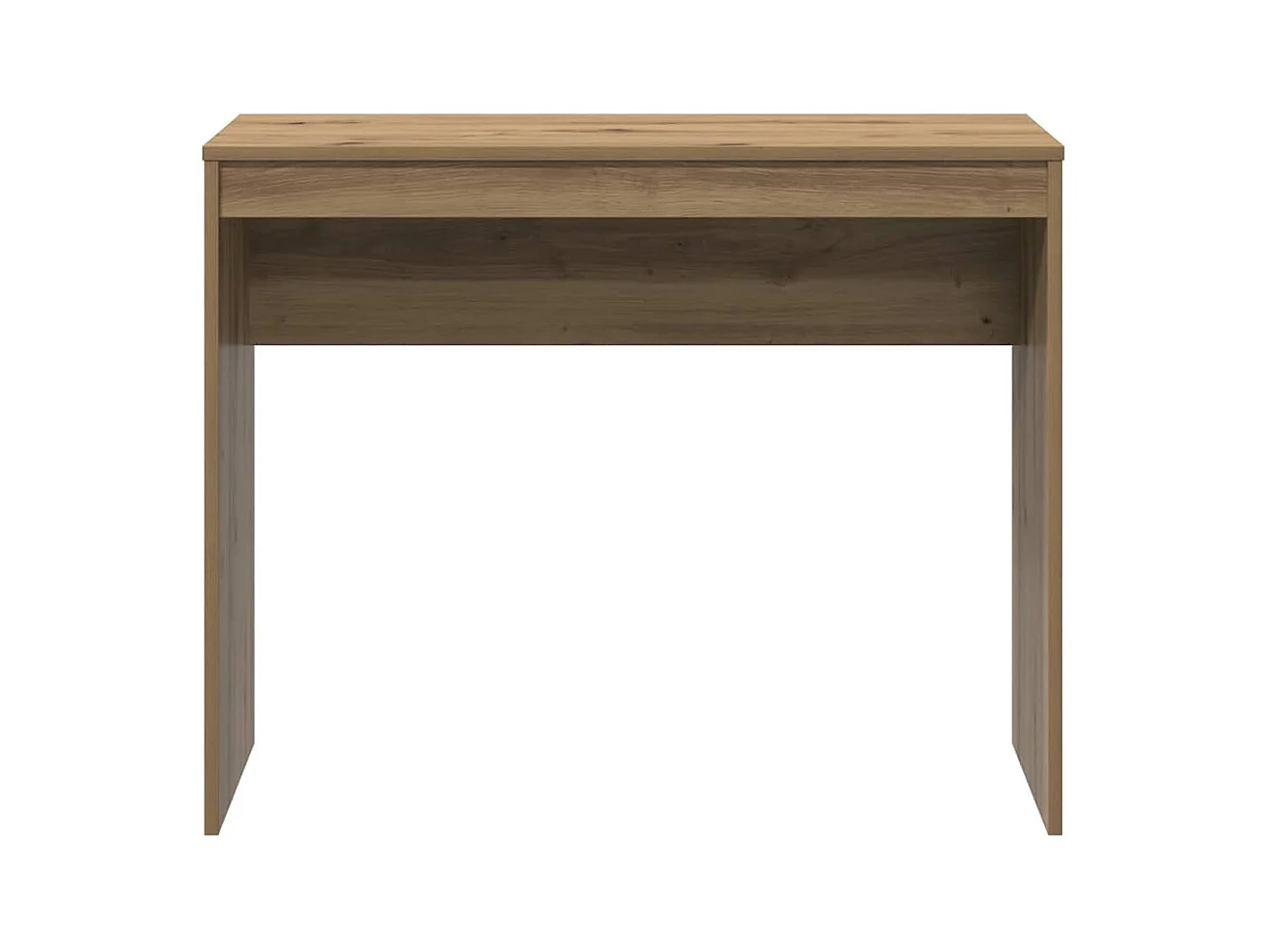 Bureau chêne artisanal 90x40x72 cm bois d'ingénierie